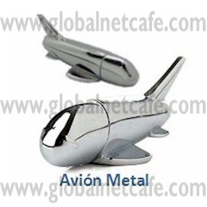 MEMORIA  USB       8GB  AVION DE METAL 100% Nuevo