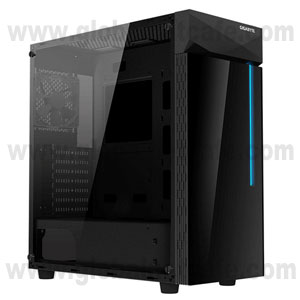 CASE GAMING GIGABYTE C200 GLASS RGB (SIN FUENTE)TRAE 1 VENTILADOR 100% Nuevo