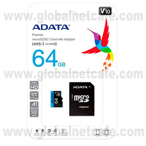 MEMORIA  MICROSD  64GB  ADATA CLASE 10 100% Nuevo