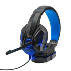 AUDIFONO CON MICROFONO  DIADEMA UNNO TEKNO HS7230BL USB BRAVE NEGRO-AZUL 100% Nuevo